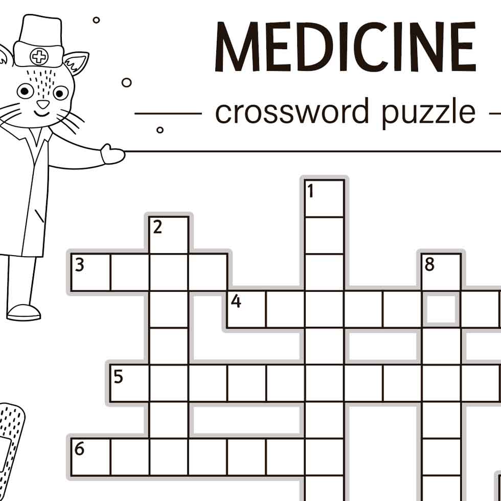 Medicine Crossword Puzzle Kids GuideBG