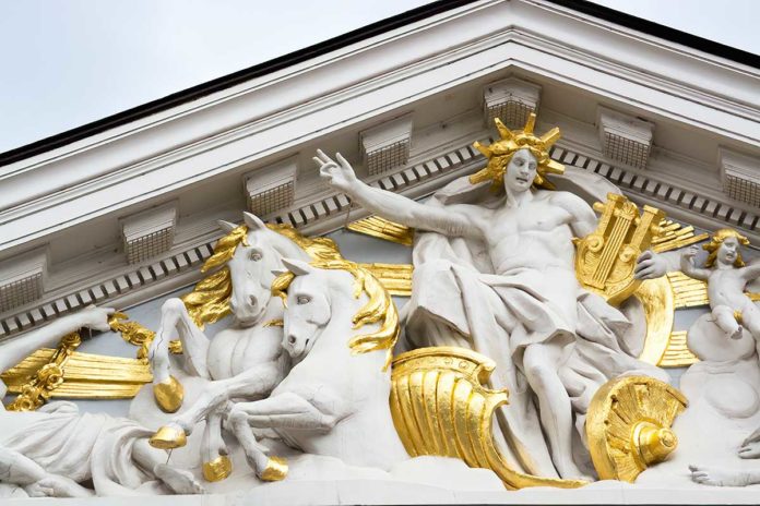 The Facade of the National Theater Ivan Vazov in Sofia