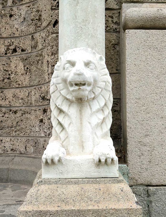 Lion sculpture at the National Archeological Museum in Sofia