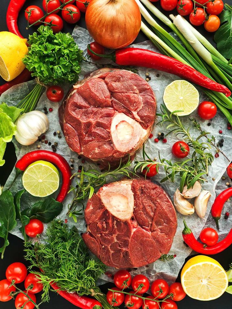 Prepare  Osso Buco Milanese with Vegetables