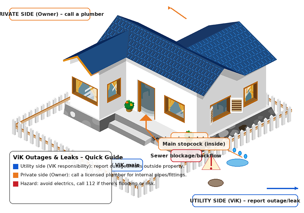 Who to call, what’s utility vs private, and outage checks