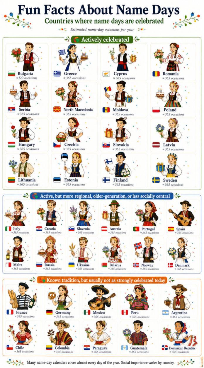 Countries Where Name Days Are Celebrated