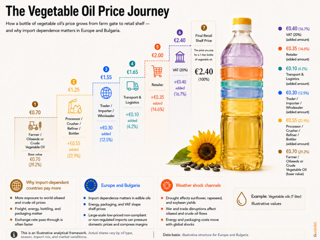 Vegetable oil price build up, conceptual model
